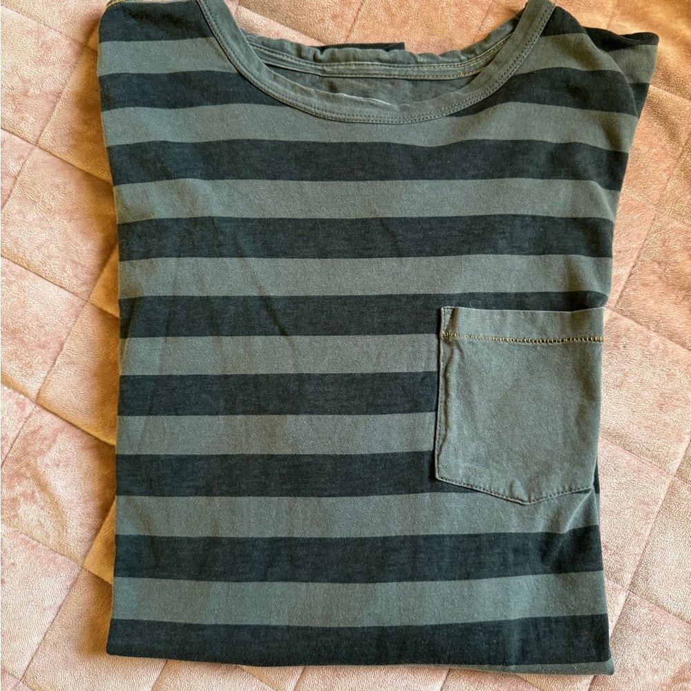Striped Green and Black T-Shirt